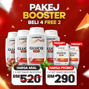 GLUCO SERUM 4 BTL 120ML + 2 GLUCO SERUM 70ML PAKEJ BOOSTER