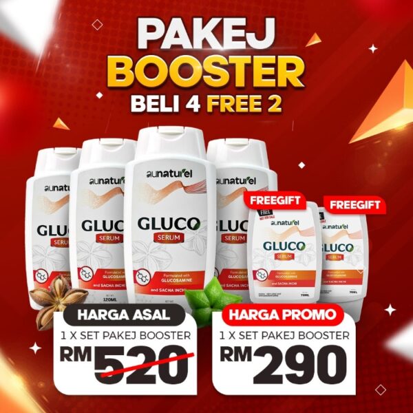 GLUCO SERUM 4 BTL 120ML + 2 GLUCO SERUM 70ML PAKEJ BOOSTER